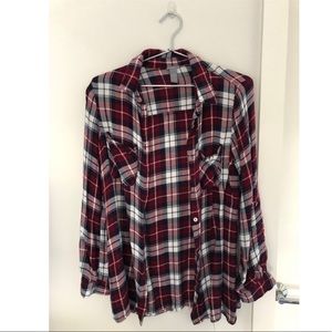 Red plaid shirt from Charlotte Russe.